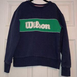 Wilson Kids Blue and Green Crewneck   Size Small (5/6)